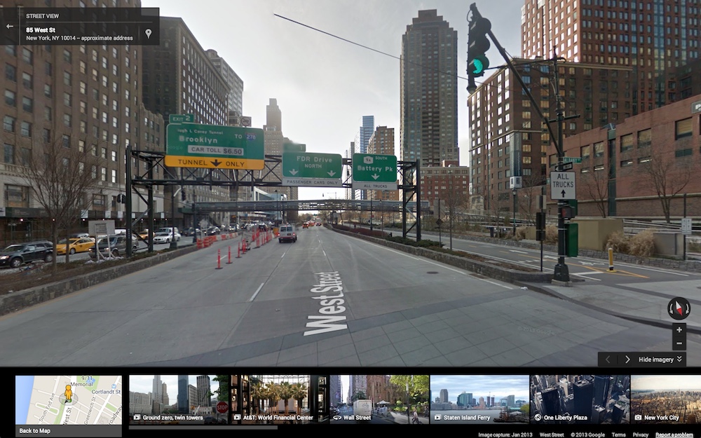 New Street View experience with Explore box (2013)